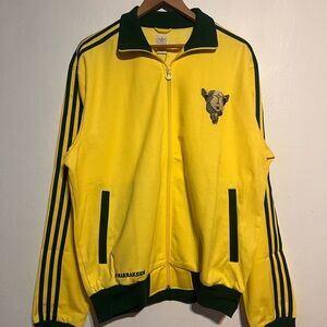 Adidas Originals I Love Marrakesh Morocco Yellow Green Track Jacket Camel Y2K XL